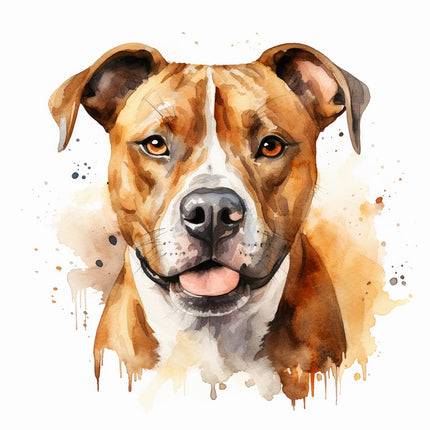 staffordshire bull terrier dog fabric panel
