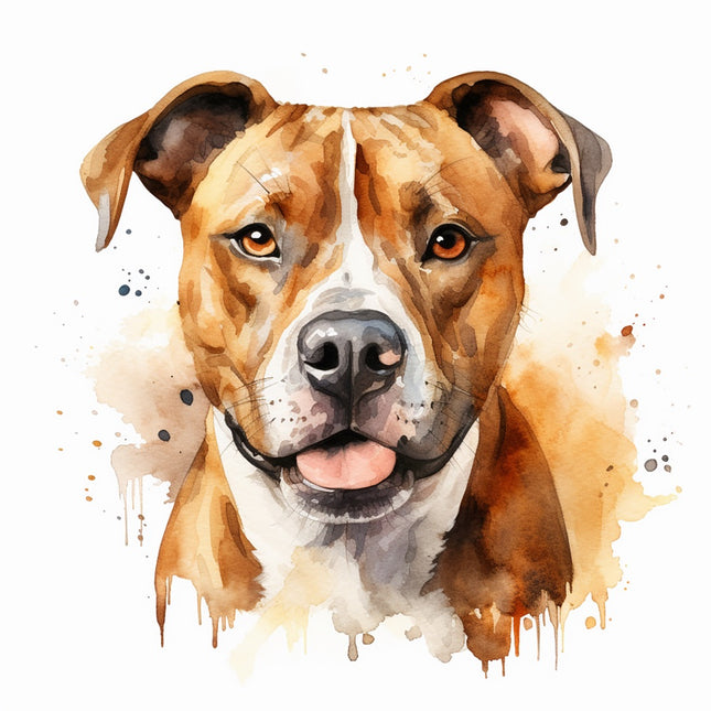 staffordshire bull terrier dog fabric panel