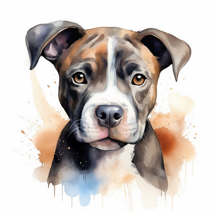 staffordshire bull terrier dog fabric panel