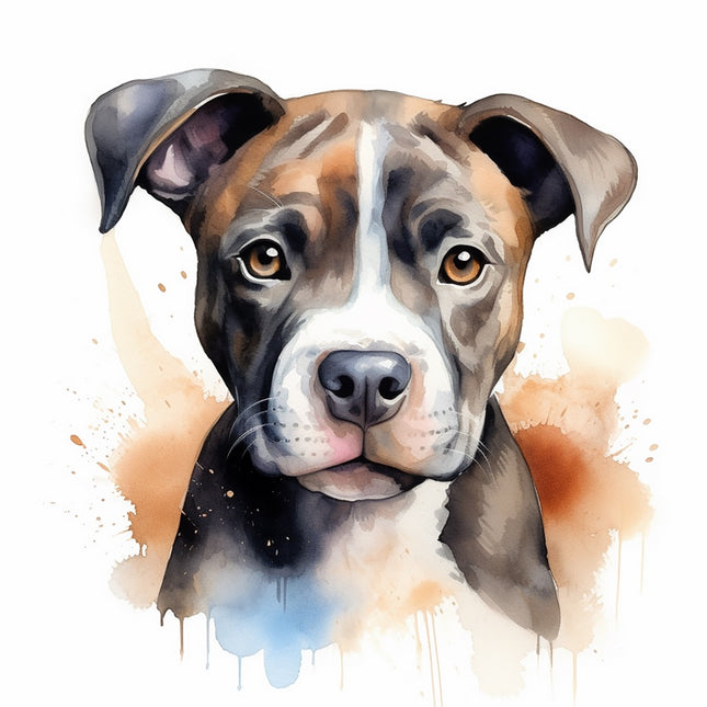 staffordshire bull terrier dog fabric panel