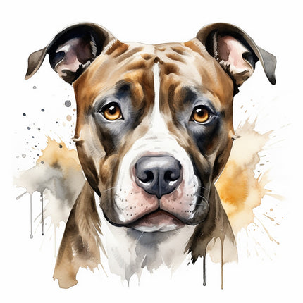 staffordshire bull terrier dog fabric panel