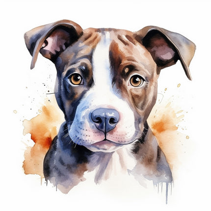 staffordshire bull terrier dog fabric panel