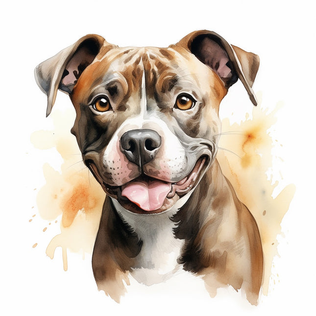 staffordshire bull terrier dog fabric panel