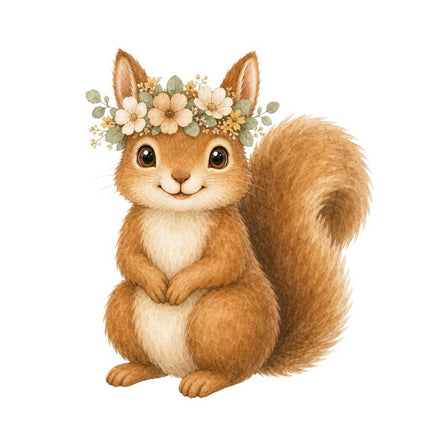 Squirrel quilt block