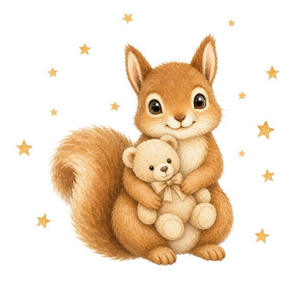 squirrel quilt block