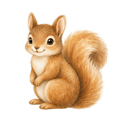 squirrel fabric panel