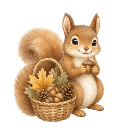 squirrel quilt block