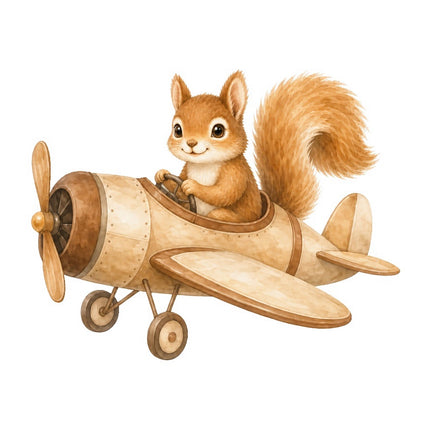 aviator squirrel fabric panel