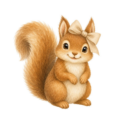 squirrel fabric panel