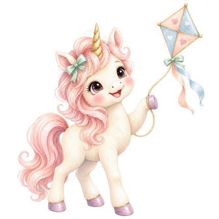 Unicorn 100% Cotton Fabric Panel Block Quilt Square AAB3160