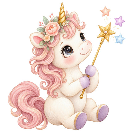 Unicorn 100% Cotton Fabric Panel Block Quilt Square AAB3161