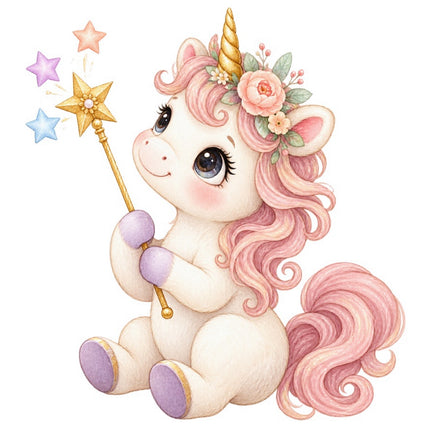 Unicorn 100% Cotton Fabric Panel Block Quilt Square FLIP-AAB3161