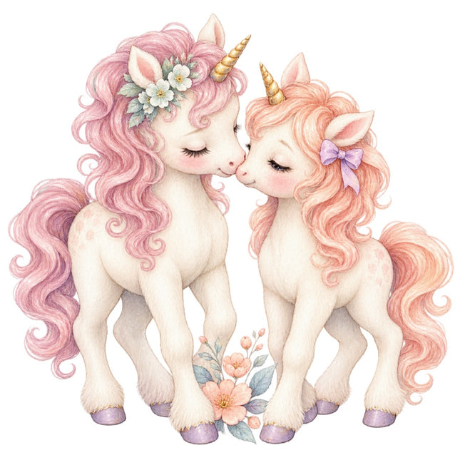 Unicorns 100% Cotton Fabric Panel Block Quilt Square AAB3164