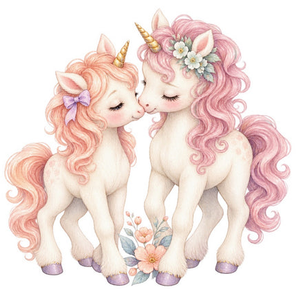 Unicorns 100% Cotton Fabric Panel Block Quilt Square FLIP-AAB3164