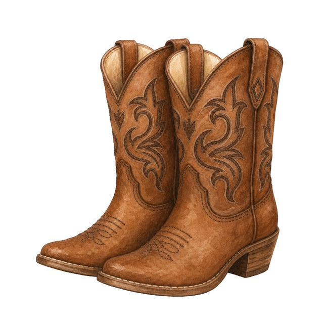 cowboy boots fabric panel