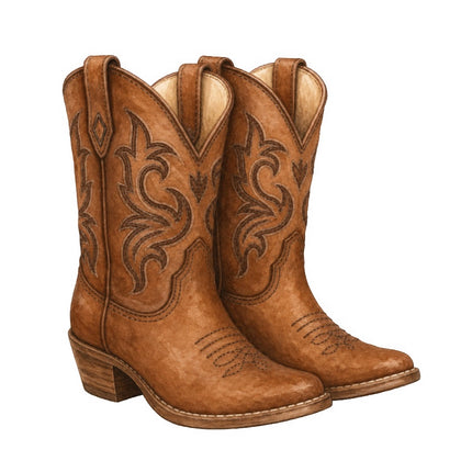 Cowboy Boots 100% Cotton Fabric Panel Block Quilt Square FLIP-AAB365