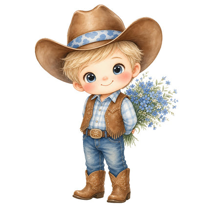 cowboy fabric panel