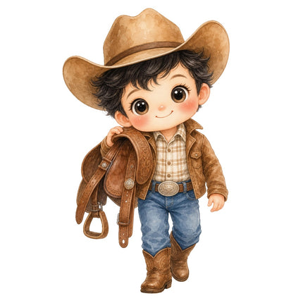 cowboy fabric panel
