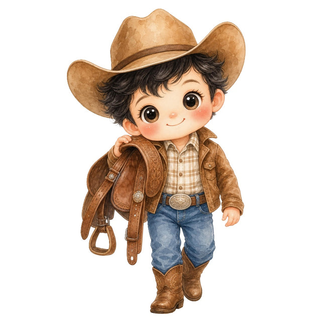 cowboy fabric panel