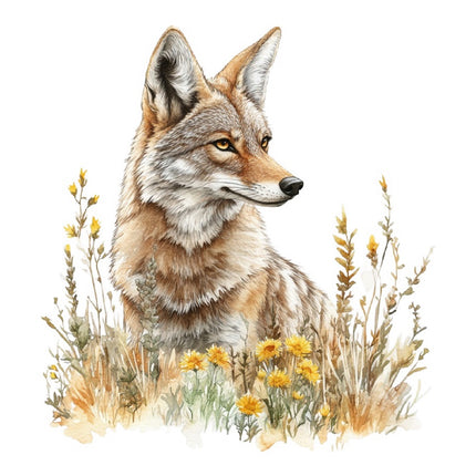 Coyote 100% Cotton Fabric Panel Block Quilt Square FLIP-AAB4011