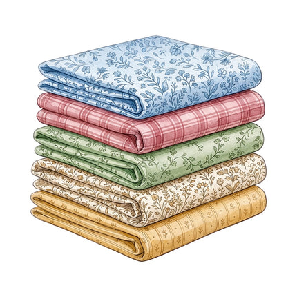 Fabric Stack 100% Cotton Fabric Panel Block Quilt Square AAB5019