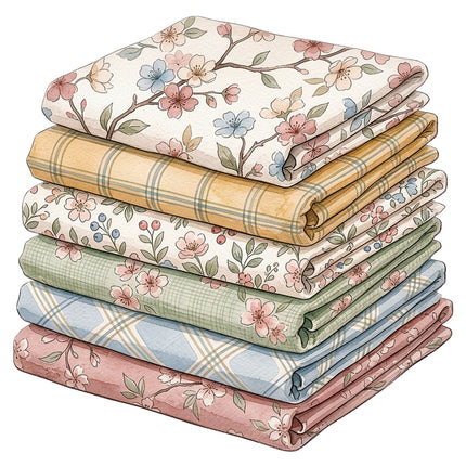 Fabric Stack 100% Cotton Fabric Panel Block Quilt Square AAB5026