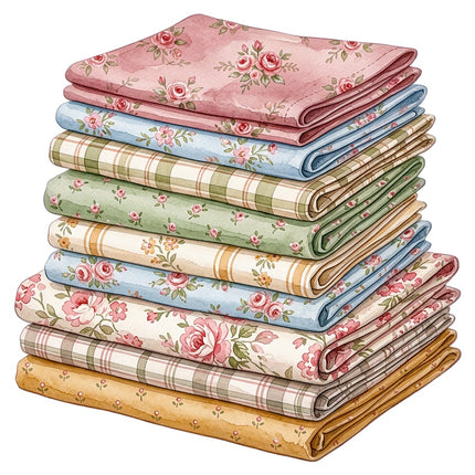 Fabric Stack 100% Cotton Fabric Panel Block Quilt Square AAB5029