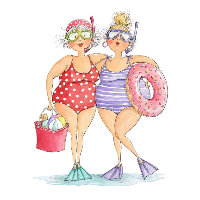 beach ladies fabric panel