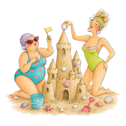 beach ladies fabric panel