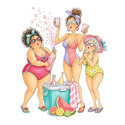 beach ladies fabric panel