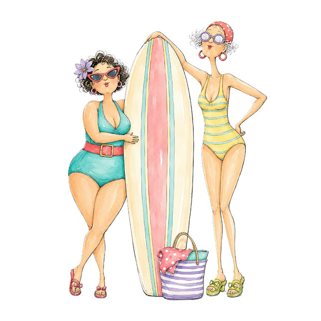 beach ladies fabric panel