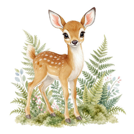 Deer 100% Cotton Fabric Panel Block Quilt Square FLIP-AAB726
