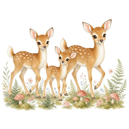 Deer 100% Cotton Fabric Panel Block Quilt Square FLIP-AAB741