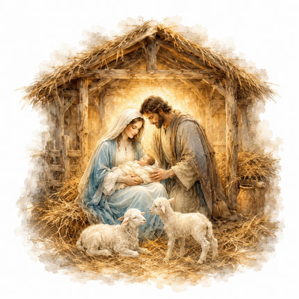 Nativity fabric panel