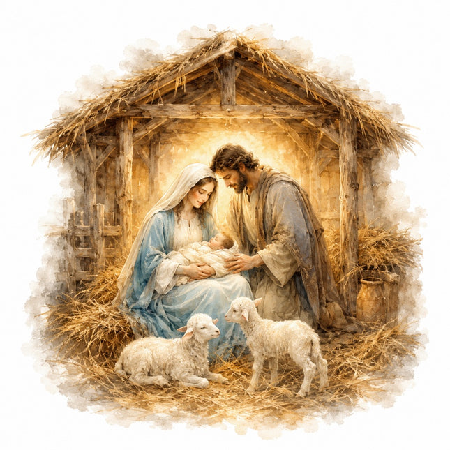 Nativity fabric panel