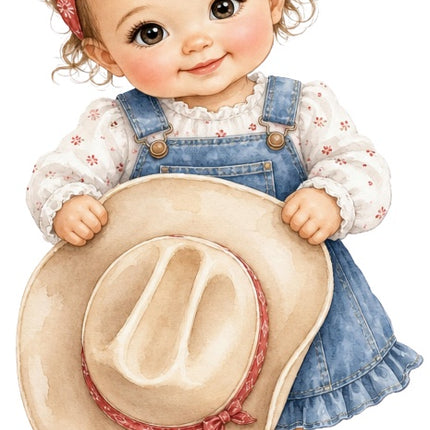 little cowgirl quilt square