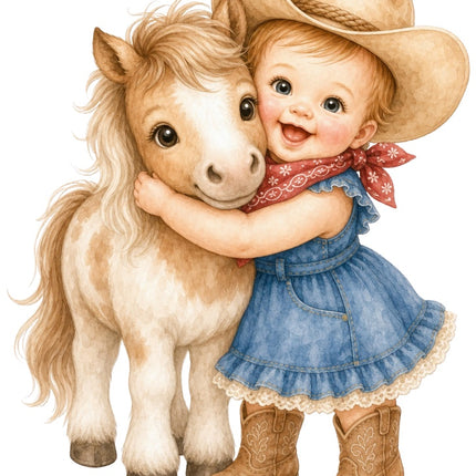 little cowgirl quilt square