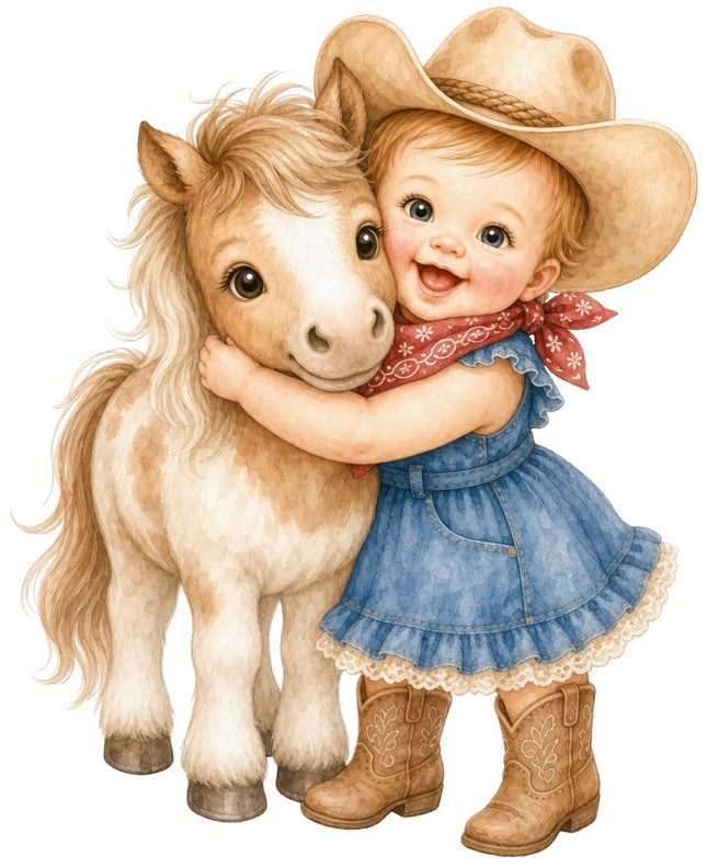 little cowgirl quilt square