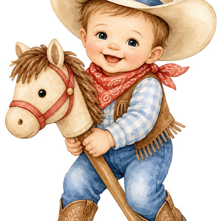 little cowboy quilt square