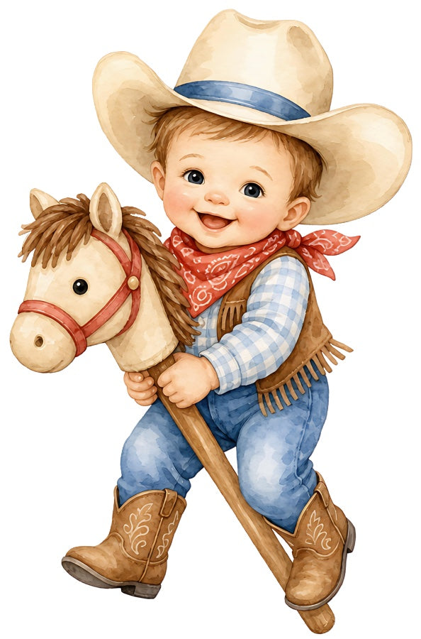 little cowboy quilt square