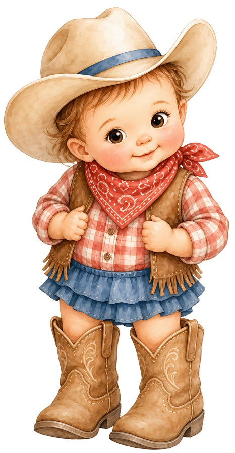 little cowgirl quilt square