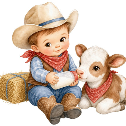 little cowboy quilt square