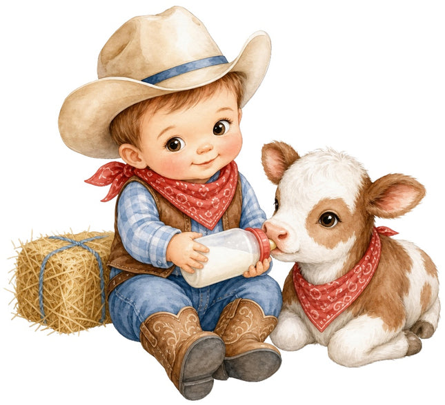 little cowboy quilt square