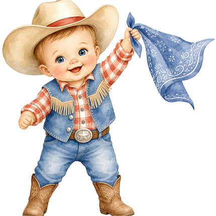 little cowboy quilt square
