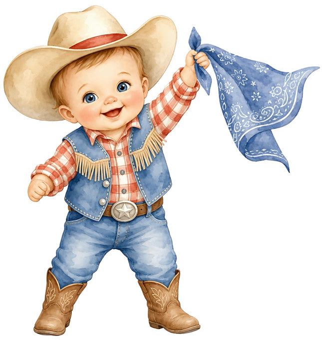 little cowboy quilt square