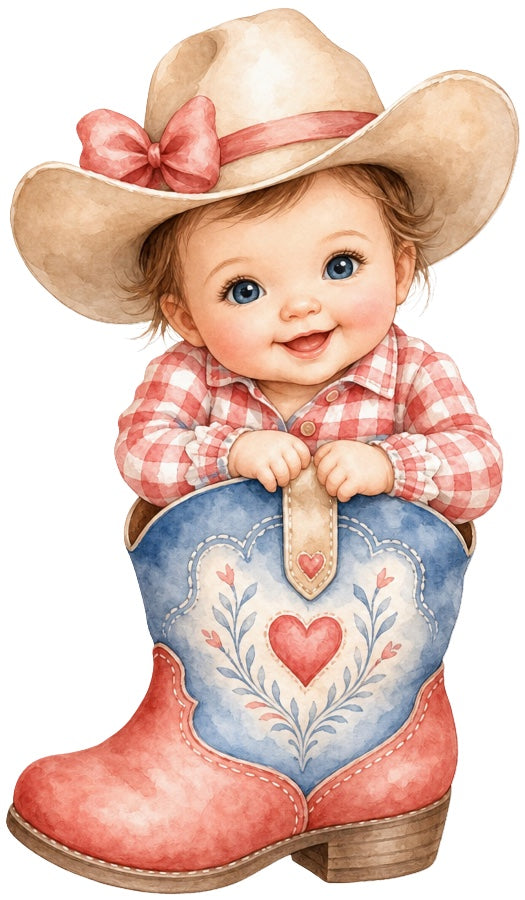 little cowboy fabric panel