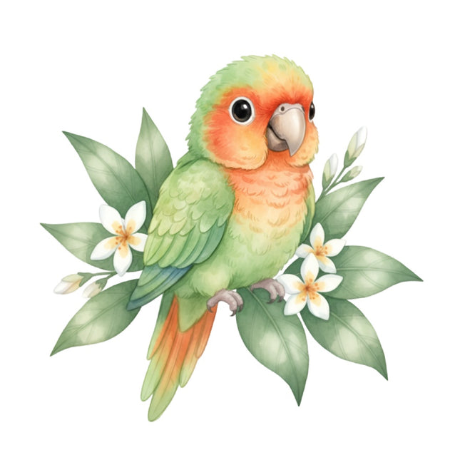 Parrot Bird 100% Cotton Fabric Panel Block Quilt Square AAB905