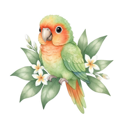 Parrot Bird 100% Cotton Fabric Panel Block Quilt Square FLIP-AAB905