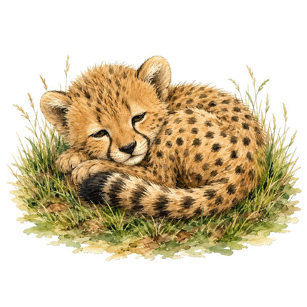 cheetah cub quilt square