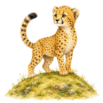 cheetah cub quilt square